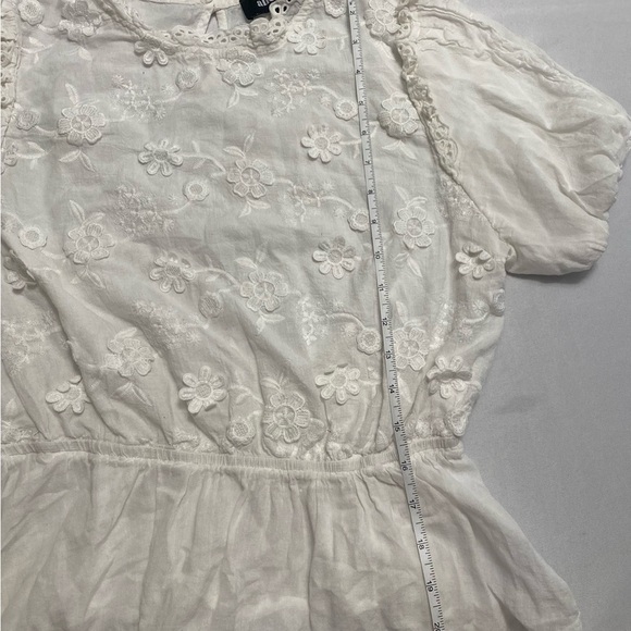 Alice & blue Puff Sleeve Three-Dimensional Flower embroidered top size L - Picture 9 of 9